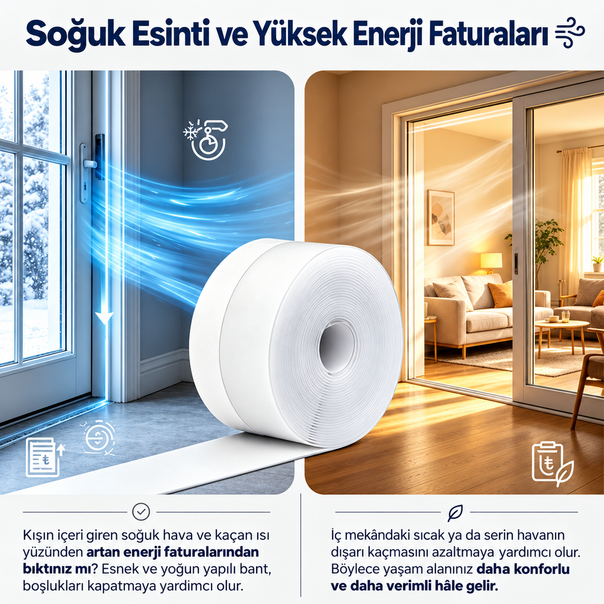 ThermoShield | Premium Şeffaf Yalıtım Bandı